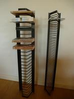 2 X MODERN ZWART METALEN REK CD / DVD / eventueel boeken, Ophalen of Verzenden, Zo goed als nieuw, Metaal, 25 tot 75 discs