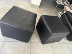 Lederen poefen, Ophalen, Gebruikt, Leer, 50 tot 75 cm