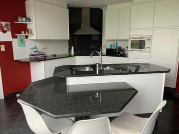 Complete keuken met recente inductiekookplaat en koelkast beschikbaar voor biedingen