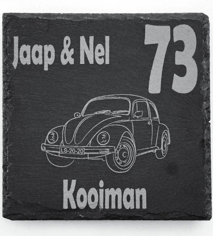 Naambord Voordeur – Met Oldtimer naar Keuze, Verzamelen, Automerken, Motoren en Formule 1, Nieuw, Auto's, Ophalen of Verzenden