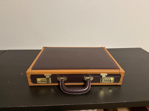 Vintage Presto Heren Aktetas – Hardcase – Faux Leather, Handtassen en Accessoires, Koffers, Zo goed als nieuw, Leer, Minder dan 50 cm