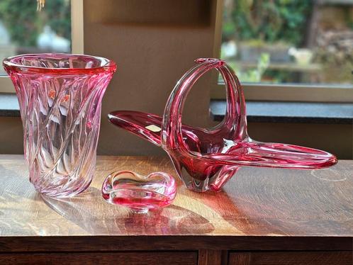 Vintage jaren '60 Elli Toso Murano tafelset(vaas,...), Antiek en Kunst, Antiek | Glaswerk en Kristal, Ophalen of Verzenden