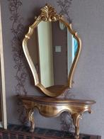 Vergulde spiegel met rekje, Antiek en Kunst, Ophalen