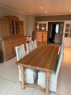 tafel + 8 stoelen, Huis en Inrichting, Tafels | Eettafels, Ophalen, Zo goed als nieuw, Eikenhout