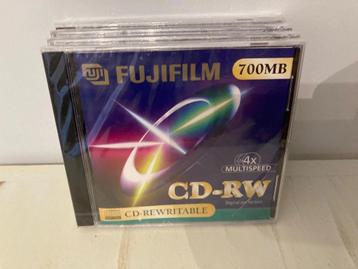 4 CD-RW Fujifilm 700 Mo, 4x, multivitesse, 700 Mo, neuf, Informatique & Logiciels, Enlèvement ou Envoi, Neuf, Autres types, Réinscriptible