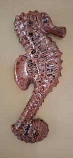 Vintage keramieken zeepaardje - geglazuurde terracotta, Antiek en Kunst, Ophalen of Verzenden