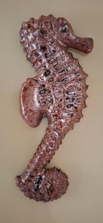 Vintage keramieken zeepaardje - geglazuurde terracotta beschikbaar voor biedingen