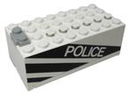 Lego Electric 9V Battery Box Small with 'POLICE', Ophalen of Verzenden, Zo goed als nieuw, Losse stenen, Lego