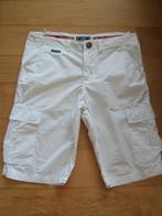 SUPERDRY WITTE KATOENEN SHORT LARGE /NIEUWSTAAT, Maat 52/54 (L), Wit, SuperDry, Ophalen of Verzenden