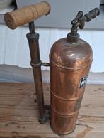 Oude Franse rood koperen brandblusser, Ophalen of Verzenden