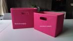 2 Roze mandjes, Ophalen of Verzenden, Gebruikt, Rechthoekig, Mand