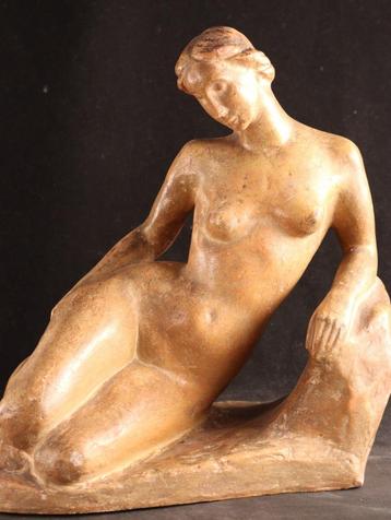 Belle sculpture ancienne d'un nu, Antiquités & Art, Art | Sculptures & Bois, Envoi