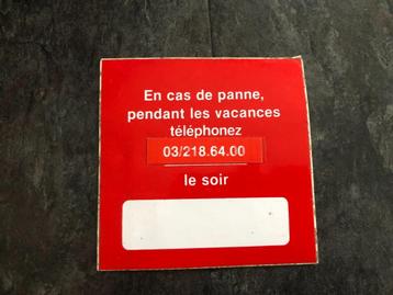 autocollant en cas de panne pendant les vacances - le soir, Enlèvement ou Envoi