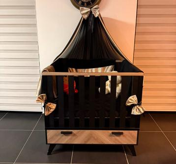 Zwarte babybox met boxbekleding, Enlèvement, Comme neuf