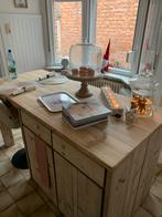 Keukeneiland uit massief hout, Huis en Inrichting, Keuken | Complete keukens, Ophalen, Hout
