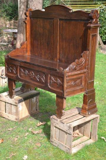 banc en bois ancien, Enlèvement