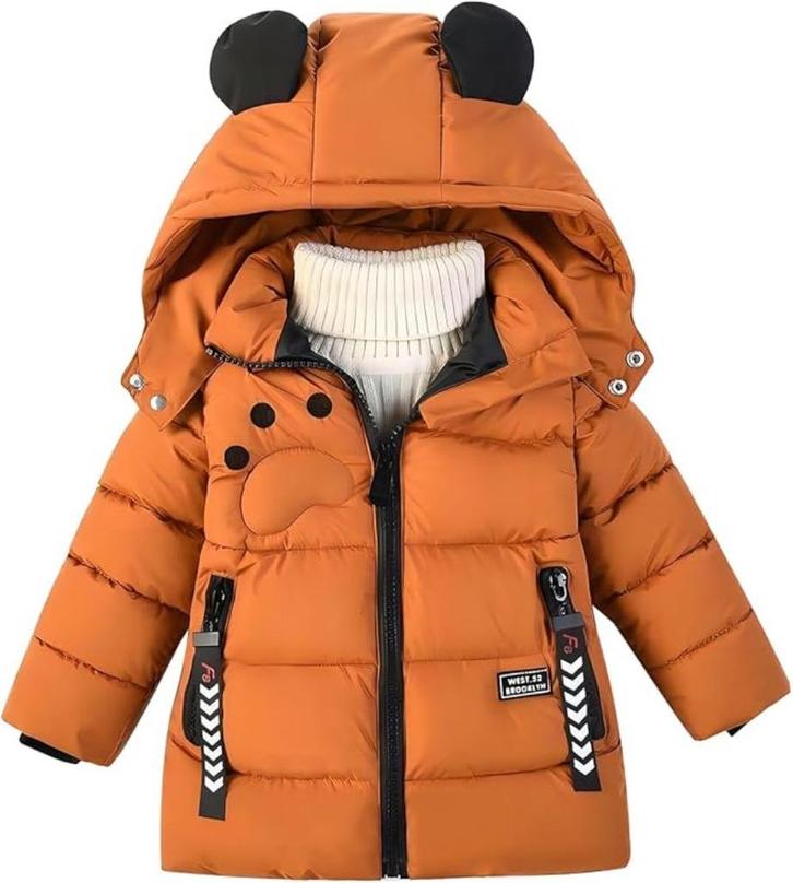 Kinderjas voor jongens | warme donsjas | met capuchon, Kinderen en Baby's, Kinderkleding | Maat 152, Nieuw, Jongen, Jas, Verzenden