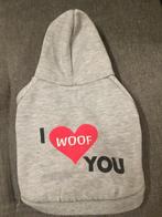 Honden jasje I woof you, Dieren en Toebehoren, Ophalen of Verzenden, Zo goed als nieuw, Hondenjas