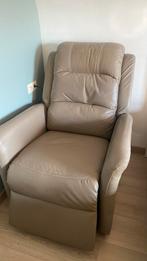 Relaxzetel beige werkt nog perfekt, Huis en Inrichting, Ophalen, Gebruikt, Minder dan 75 cm, Leer