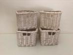 Set van 4 mandjes 20 x 20 x 16 h landelijke stijl, Huis en Inrichting, Woonaccessoires | Schalen en Manden, Ophalen of Verzenden