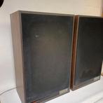 Zeer mooie vintage set speakers (Italie)met mooie houten kas, Gebruikt, Ophalen