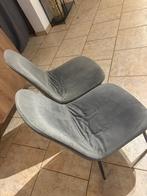 Lot 6 chaises velours anthracite, Maison & Meubles, Chaises, Gris, Velours, Enlèvement, Métal