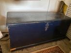 Grote blauwe houten koffer, Ophalen