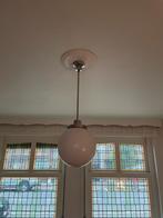 Opaline ronde schoollamp hanglamp retro vintage, Huis en Inrichting, Ophalen of Verzenden, Zo goed als nieuw