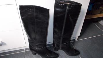 Lederen vrouwenlaarzen Antonio D'Anna 37,5, ANDERE, Comme neuf, Enlèvement, Bottes hautes