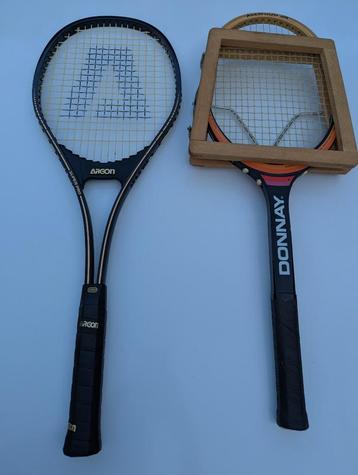 Vintage tennisrackets, Donnay, Bjorn Borg, set + tas beschikbaar voor biedingen
