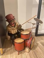 Houten Beeld Drummer + Drumstel, Ophalen