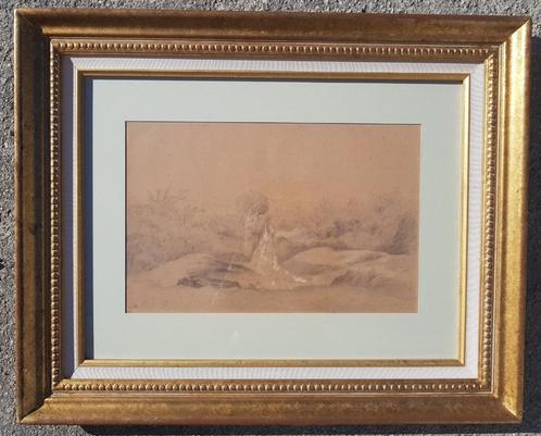 Théodore ROUSSEAU - GRAND DESSIN - 1842, Antiquités & Art, Art | Dessins & Photographie, Enlèvement ou Envoi