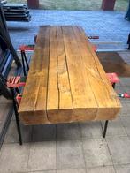4 droge eiken balken 15x15x145cm voor salontafel, Ophalen, Zo goed als nieuw, Eiken