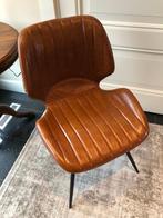 NIEUWE BRUIN LEDEREN STOEL KUIPSTOEL VINTAGE 04 flamant, Huis en Inrichting, Ophalen, Nieuw