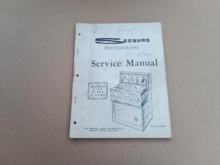 Service Manual Seeburg Phonojet/ S100 (1967) jukebox, Verzamelen, Automaten | Jukeboxen, Seeburg, Verzenden