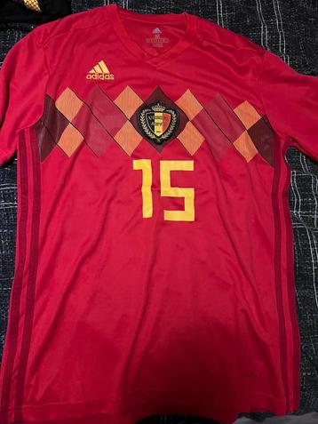 Maillot Meunier porté et signé diables rouges Belgique, Enlèvement ou Envoi, Maillot