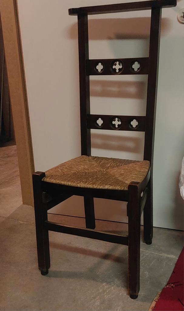 Chaise d'église avec siège en rotin, Antiquités & Art, Antiquités | Meubles | Chaises & Canapés, Enlèvement
