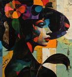 " Mujer con sombrero " Giclee van  Alberto Ricardo, Ophalen of Verzenden