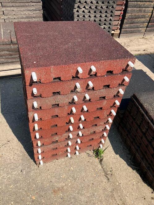 10 vochtdoorlatende rubberen matten 50x50x8cm, Dieren en Toebehoren, Stalling en Weidegang