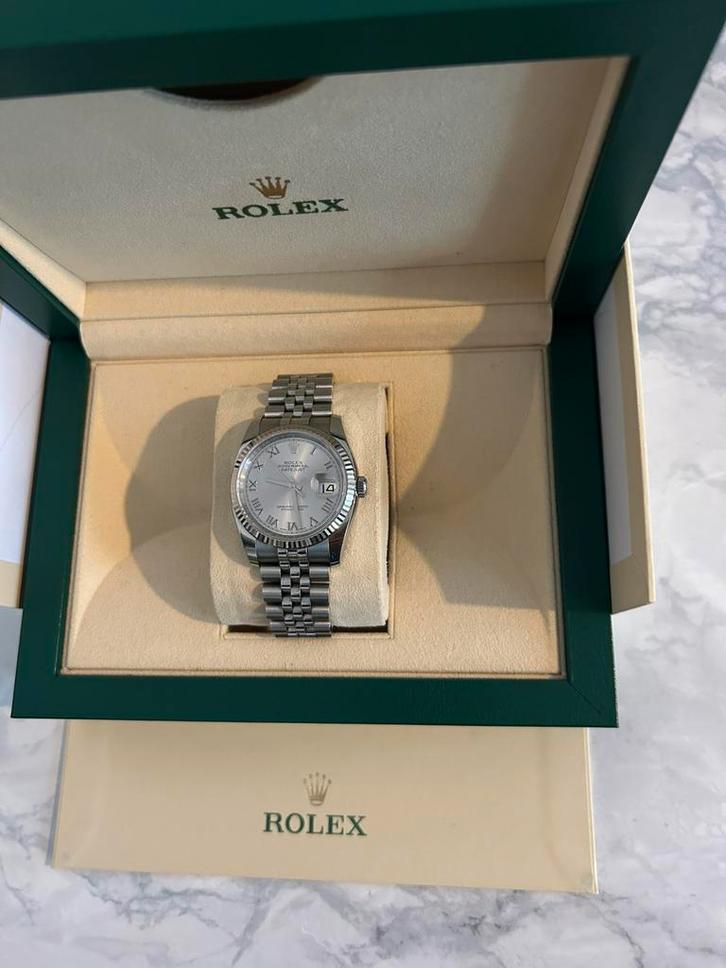 Rolex datejust, Handtassen en Accessoires, Horloges | Heren, Zo goed als nieuw, Polshorloge, Rolex, Staal, Staal, Ophalen of Verzenden