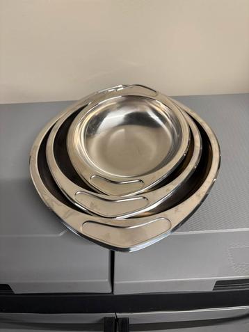 Jeu d'échecs 3 pièces en inox, Enlèvement, Neuf, Inox, Autres types