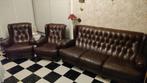 Lederen fauteuils Chesterfield stijl, Huis en Inrichting, Gebruikt, 100 tot 125 cm, Chesterfield, Ophalen of Verzenden
