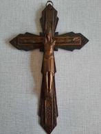 Art Déco 1920 koperen kruisbeeld 30 cm, Ophalen, Zo goed als nieuw