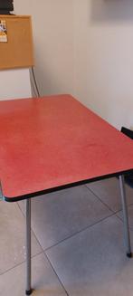Rode vintage tafel, 100 à 150 cm, Métal, Enlèvement, Utilisé