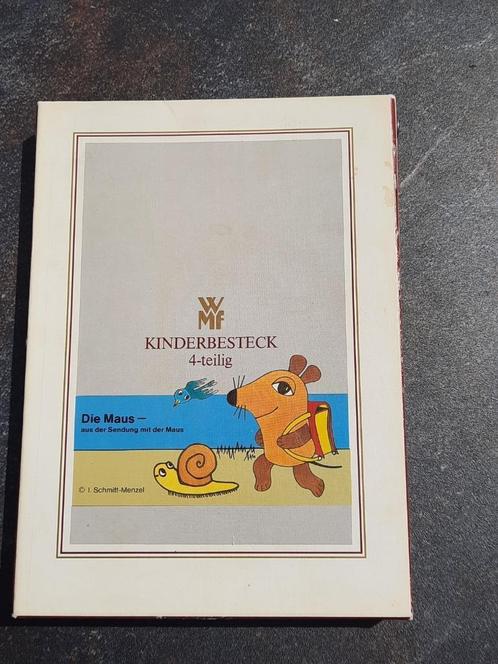 Vintage: Die maus 4 delig kinderbestek WMF, Verzamelen, Film en Tv, Gebruikt, Tv, Gebruiksvoorwerp, Ophalen of Verzenden