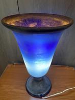 Staanlamp, blauw ruw mat glas, als nieuw, Ophalen, Nieuw, Glas, Minder dan 50 cm