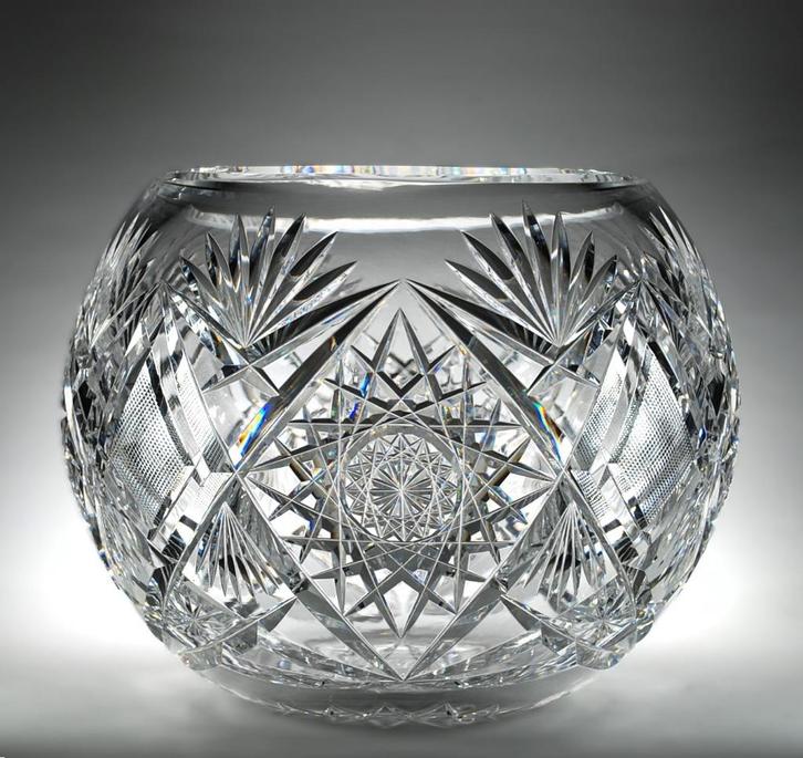 Val Saint Lambert - Boule à Fleurs - VSL - Val St Lambert, Antiek en Kunst, Antiek | Glaswerk en Kristal, Ophalen of Verzenden