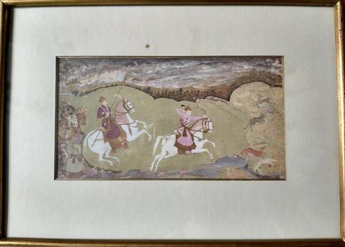 Collection : 9 cadres reproduisant des scènes - Inde & Perse, Antiek en Kunst, Kunst | Schilderijen | Klassiek, Ophalen