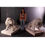 Lion Set Roman Stone – Leeuw beelden Lengte 132 cm Set of 2, Verzamelen, Dierenverzamelingen, Nieuw, Ophalen