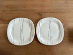 Boch 2 taartschotels, zeldzaam motief, jaren '50, Ophalen of Verzenden
